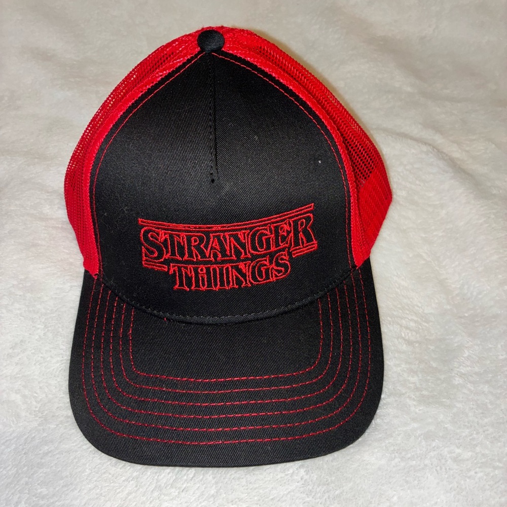 Stranger Things Black and Red Trucker Hat